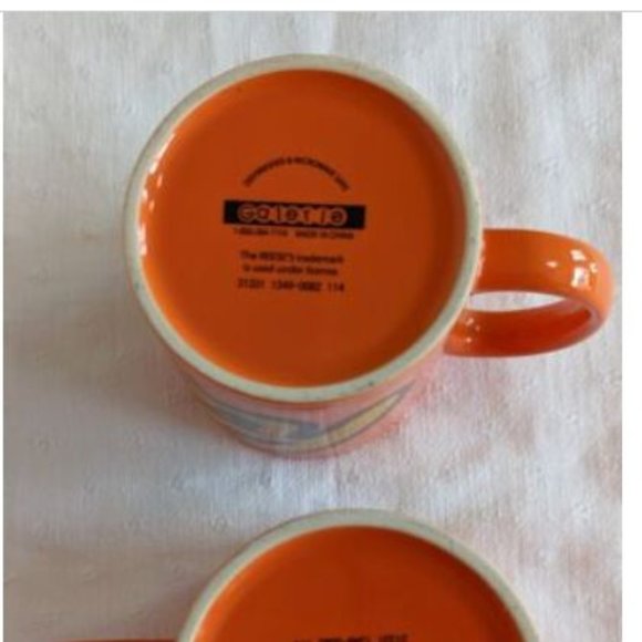 Reese's Peanut Butter Orange Mugs Set of 2 Galerie 12 oz Coffee Tea - Picture 8 of 8